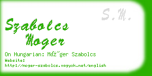 szabolcs moger business card